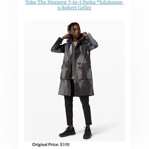 Lululemon x Robert Geller 3‎ in 1 take the moment parka size medium